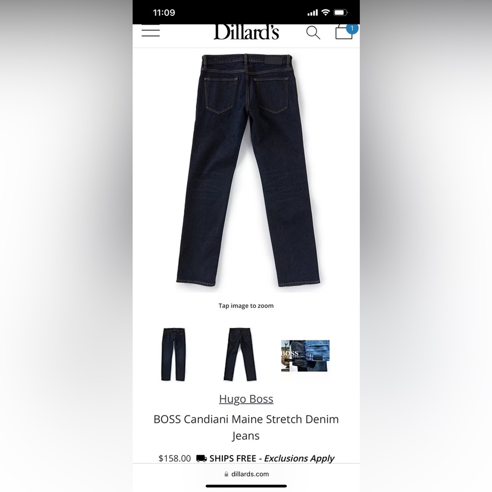 Hugo boss jeans size 33/30 stretch fit